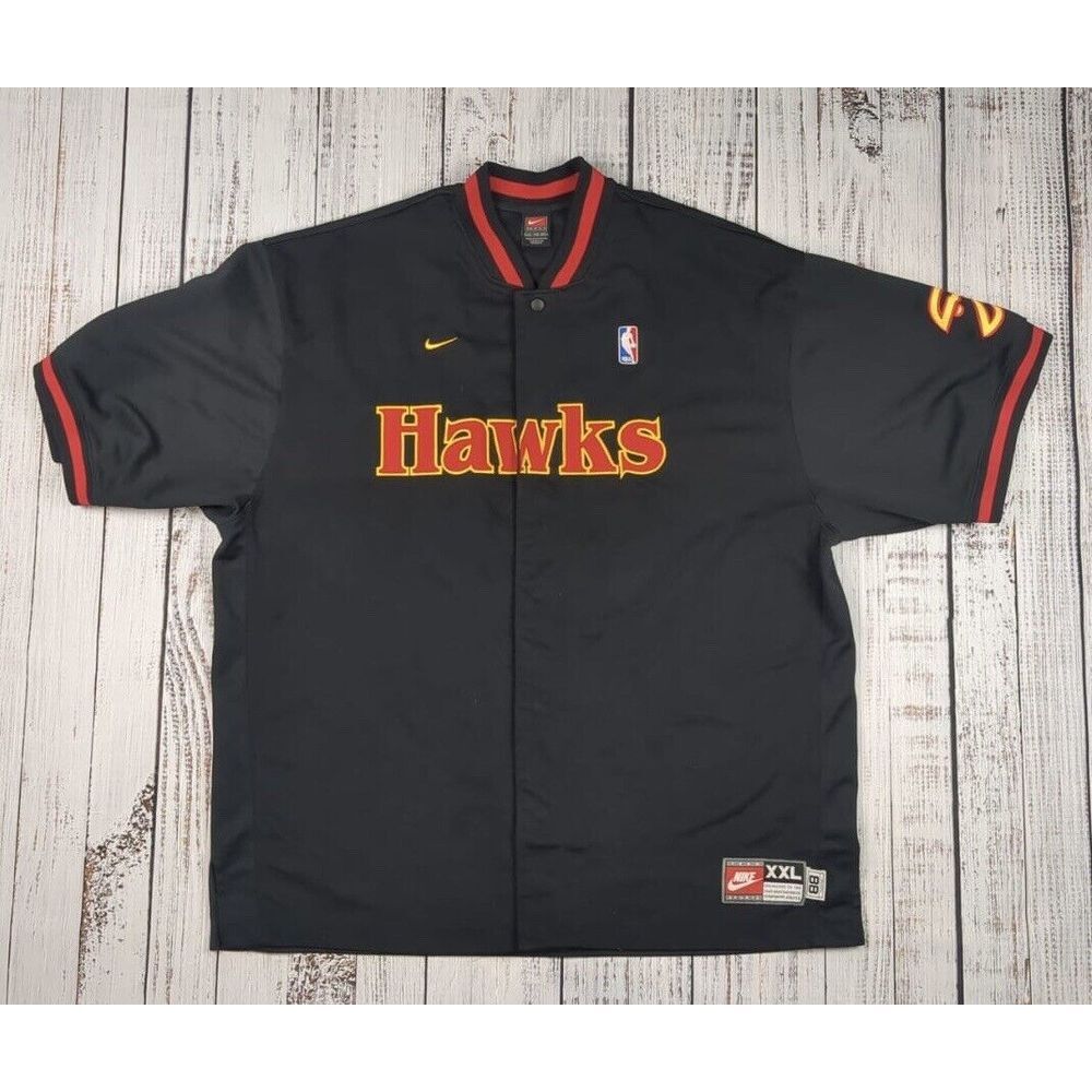 Nike Atlanta Hawks 1988 Shooting Warmup Shirt Sewn Authentic Jersey Sz 2XL